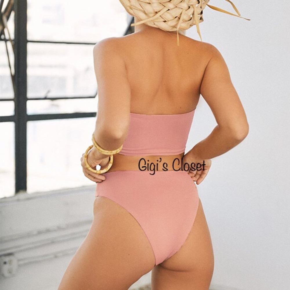 Bandeau Bikini High Waisted PINK - Picture 8 of 8